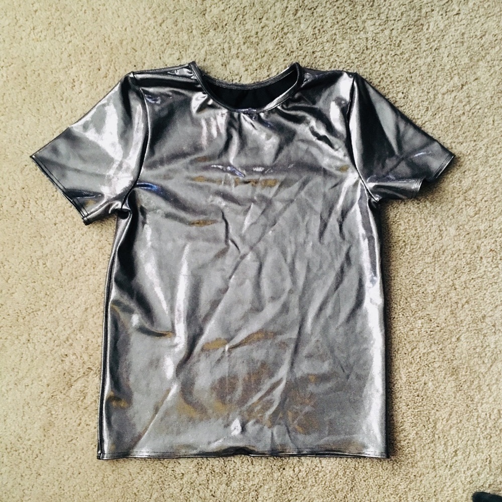 Silver Metallic Tee